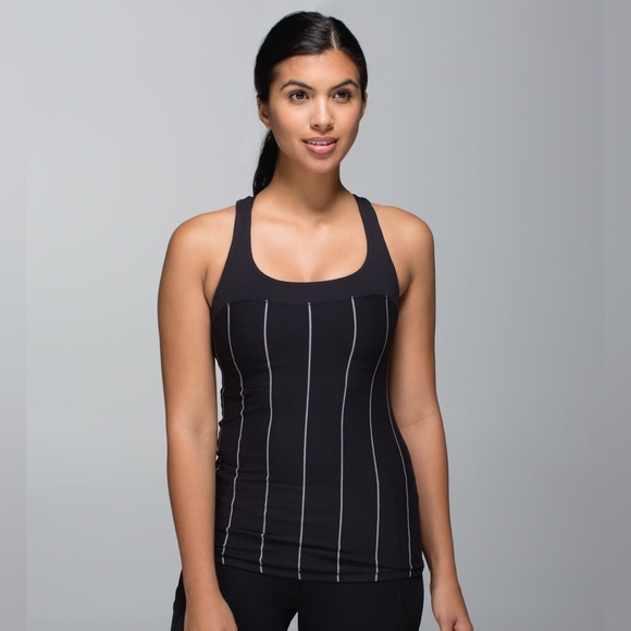 NWT Lululemon Run: First Base Tank
Cliff Hanger Stripe Black Heathered Slate - Picture 6 of 6
